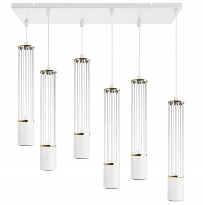 Lampa sufitowa wisząca Light Home LH Aria 6x GU10 biały/złoty 1szt.