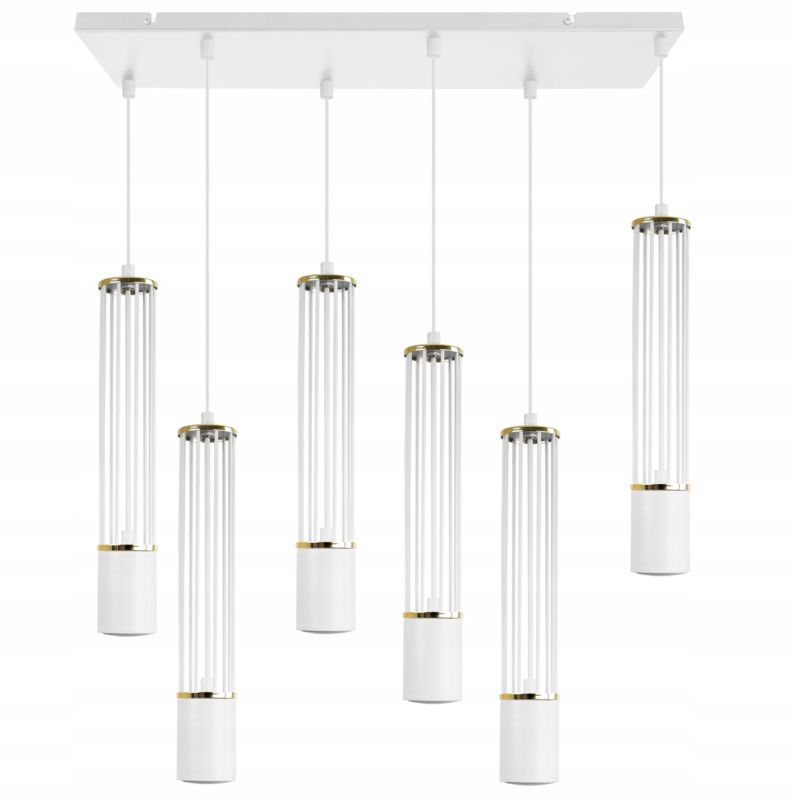 Lampa sufitowa wisząca Light Home LH Aria 6x GU10 biały/złoty 1szt.
