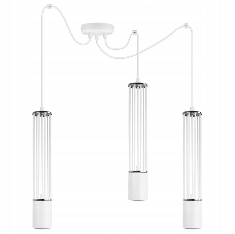 Lampa sufitowa wisząca Light Home LH Aria Spider 3x GU10 biały/srebrny 1szt.