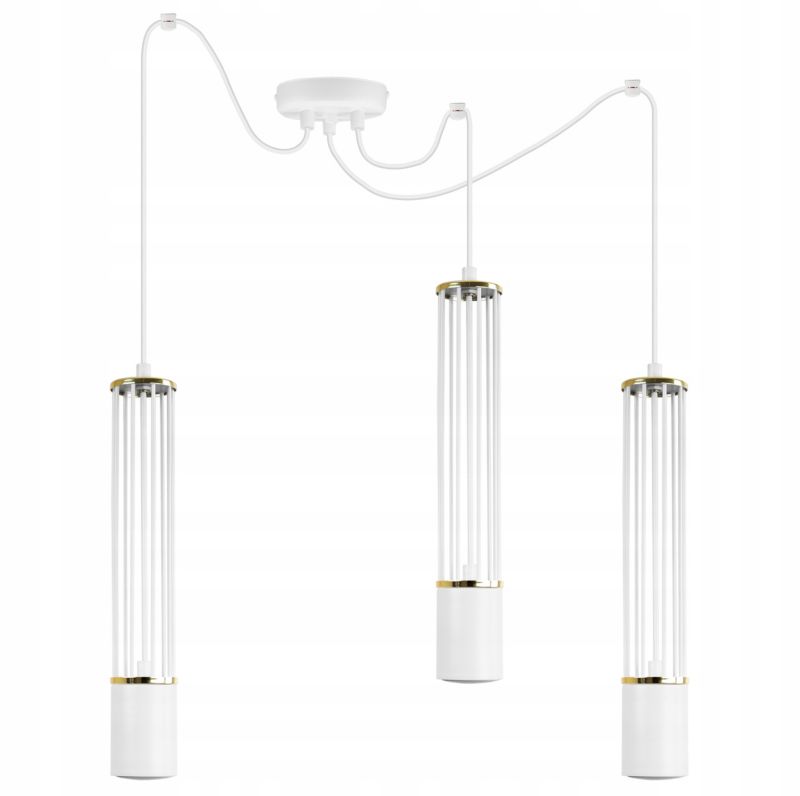 Lampa sufitowa wisząca Light Home LH Aria Spider 3x GU10 biały/złoty 1szt.