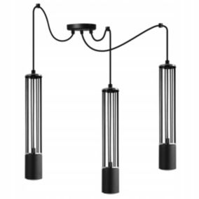 Lampa sufitowa wisząca Light Home LH Aria Spider 3x GU10 czarny/srebrny 1szt.