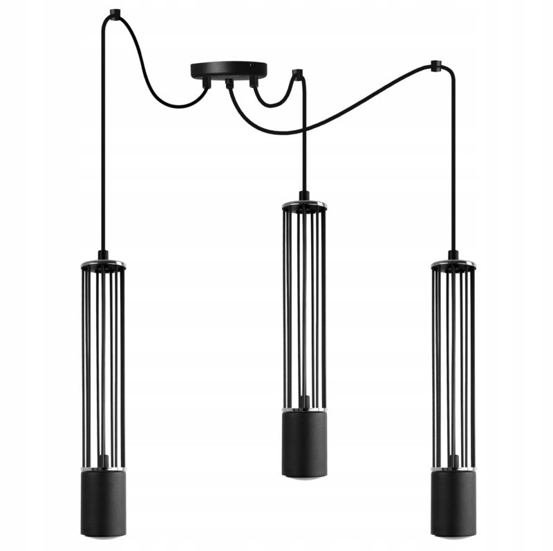 Lampa sufitowa wisząca Light Home LH Aria Spider 3x GU10 czarny/srebrny 1szt.