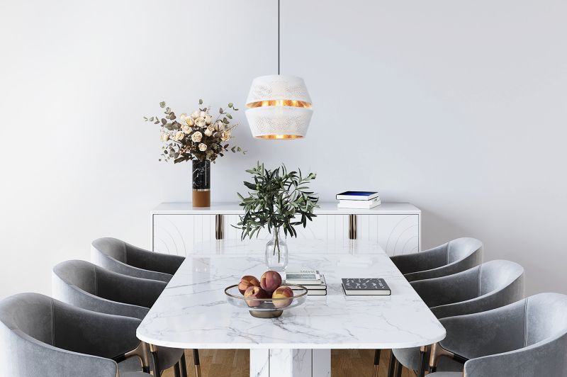 Lampa sufitowa wisząca Light Home LH Asti Duo 1x E27 60W biały podstawa czarna 1szt.