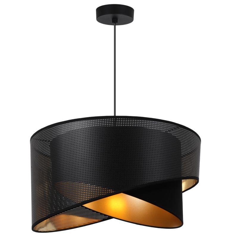 Lampa sufitowa wisząca Light Home LH Asti Skos B Czarny 1x E27 60W czarny/złoty 1szt.