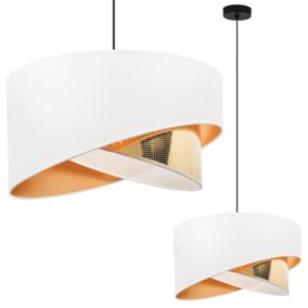 Lampa sufitowa wisząca Light Home LH Asti Skos C Biały 1x E27 60W czarny/złoty 1szt.