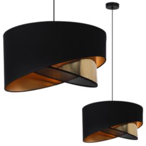 Lampa sufitowa wisząca Light Home LH Asti Skos C Czarny 1x E27 60W czarny/złoty 1szt.
