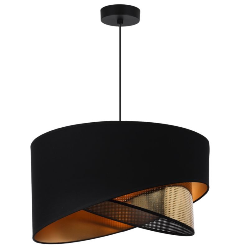 Lampa sufitowa wisząca Light Home LH Asti Skos C Czarny 1x E27 60W czarny/złoty 1szt.