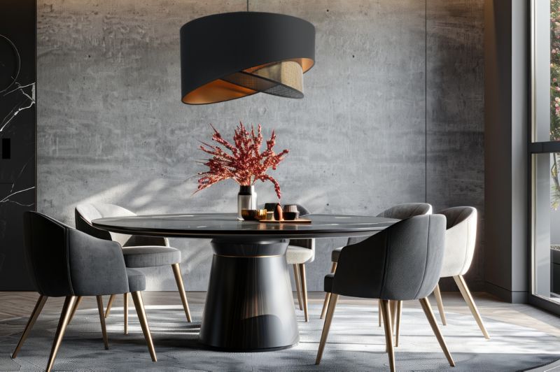 Lampa sufitowa wisząca Light Home LH Asti Skos C Czarny 1x E27 60W czarny/złoty 1szt.