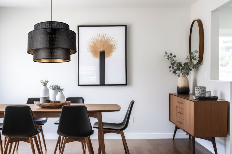 Lampa sufitowa wisząca Light Home LH Asti Trio 1x E27 60W klosz siatka 40cm czarny/złoty podstawa czarna 1szt.