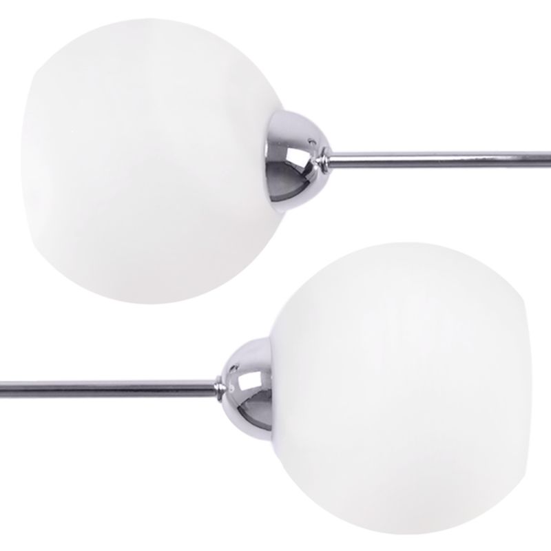 Lampa sufitowa wisząca Light Home LH Asturia 2x E27 60W chrom klosz biały 1szt.