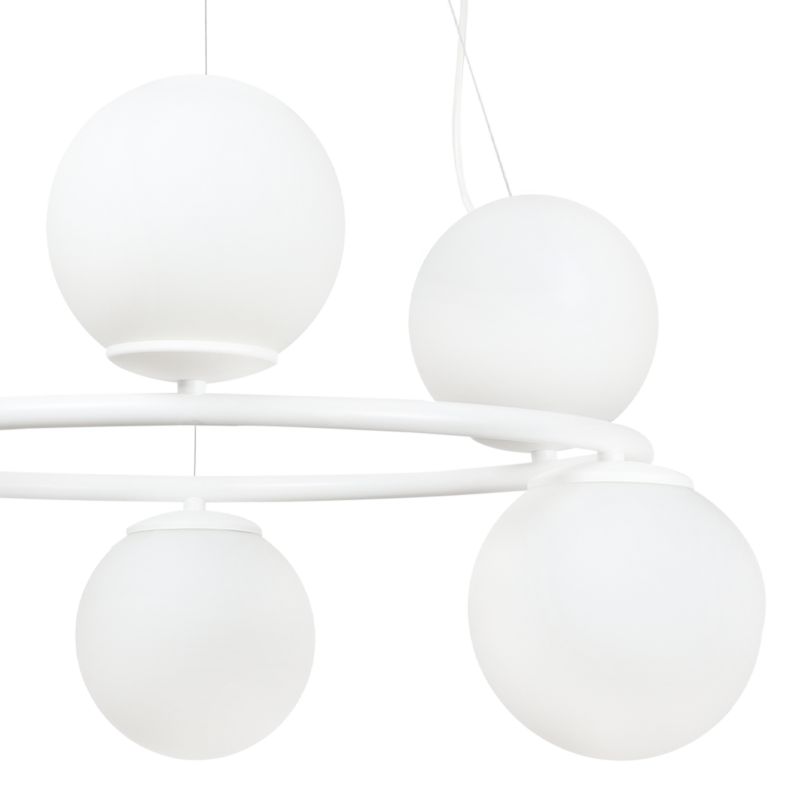 Lampa sufitowa wisząca Light Home LH Aura 6x E14 40W biały klosz biały 1szt.