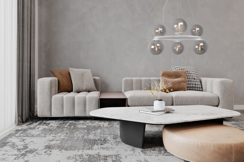 Lampa sufitowa wisząca Light Home LH Aura 6x E14 40W biały klosz grafit 1szt.