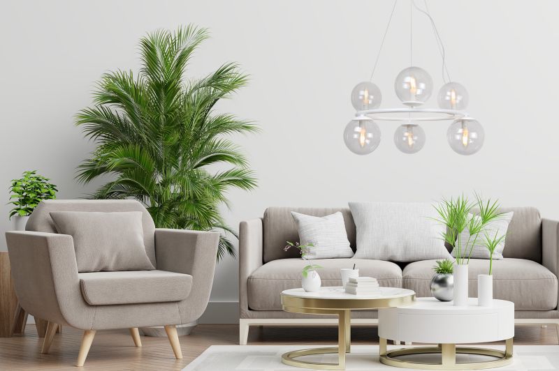 Lampa sufitowa wisząca Light Home LH Aura 6x E14 40W biały klosz transparentny 1szt.