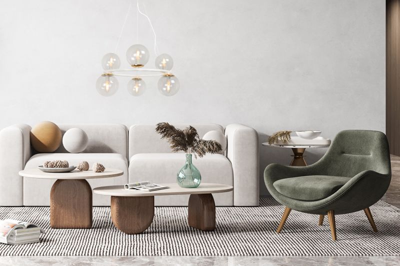 Lampa sufitowa wisząca Light Home LH Aura 6x E14 40W biały/złoty klosz transparentny 1szt.