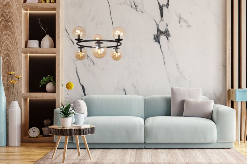 Lampa sufitowa wisząca Light Home LH Aura 6x E14 40W czarny klosz miodowy 1szt.