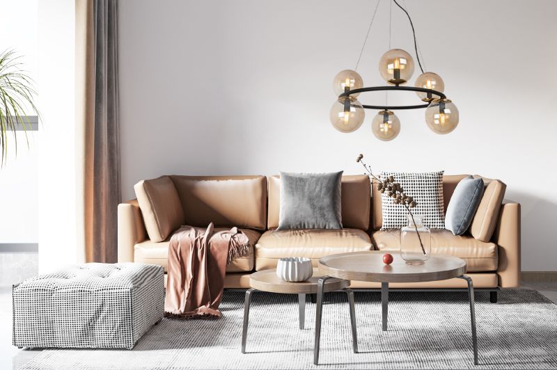 Lampa sufitowa wisząca Light Home LH Aura 6x E14 40W czarny/złoty klosz miodowy 1szt.