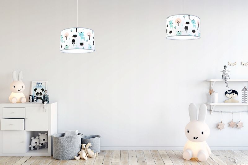 Lampa sufitowa wisząca Light Home LH Bambi dziecięca 1x E27 60W 35cm niebieska 1szt.