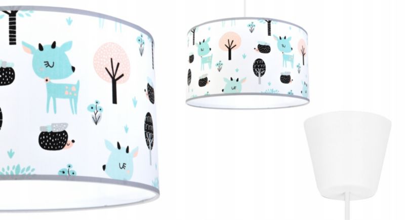 Lampa sufitowa wisząca Light Home LH Bambi dziecięca 1x E27 60W 35cm niebieska 1szt.