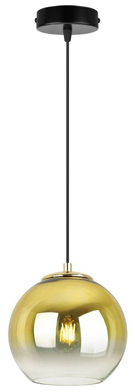 Lampa sufitowa wisząca Light Home LH Bergen Gold 1x E27 60W klosz 15cm złoty 1szt.