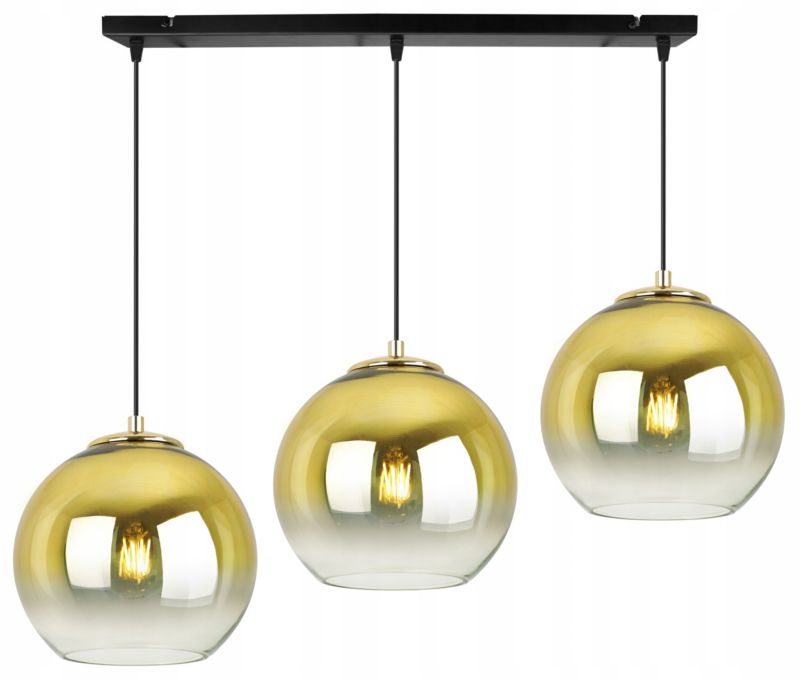 Lampa sufitowa wisząca Light Home LH Bergen Gold 3x E27 60W klosz 20cm złoty 1szt.