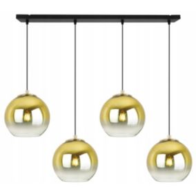 Lampa sufitowa wisząca Light Home LH Bergen Gold 4x E27 60W klosz 15cm złoty 1szt.