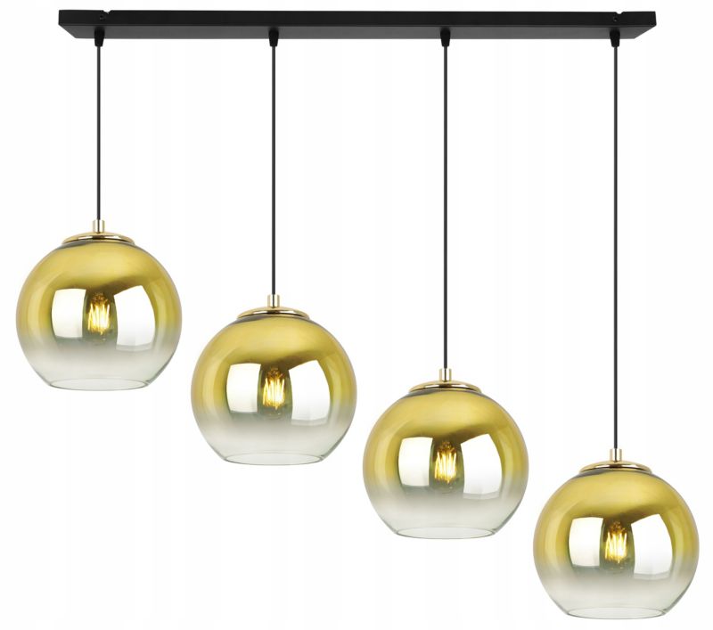 Lampa sufitowa wisząca Light Home LH Bergen Gold 4x E27 60W klosz 15cm złoty 1szt.