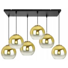 Lampa sufitowa wisząca Light Home LH Bergen Gold 6x E27 60W klosz 20cm złoty 1szt.