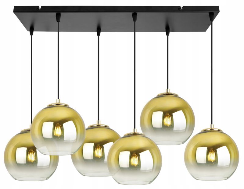 Lampa sufitowa wisząca Light Home LH Bergen Gold 6x E27 60W klosz 20cm złoty 1szt.