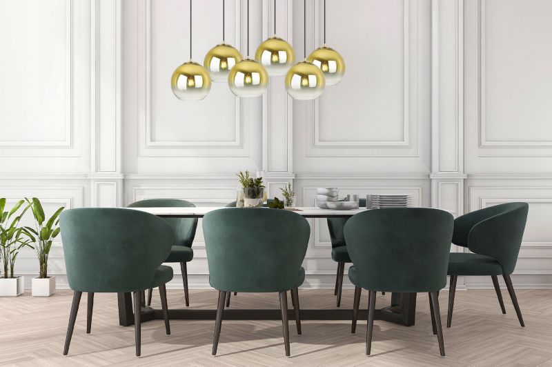 Lampa sufitowa wisząca Light Home LH Bergen Gold 6x E27 60W klosz 20cm złoty 1szt.