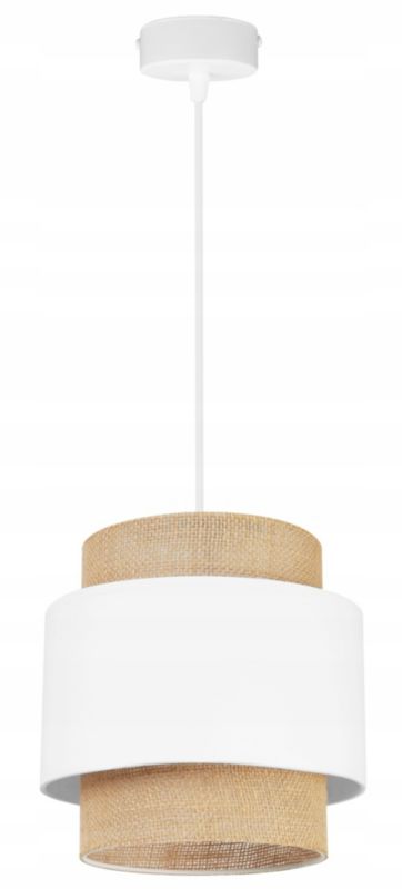 Lampa sufitowa wisząca Light Home LH Boho 1x E27 60W juta biały 1szt.