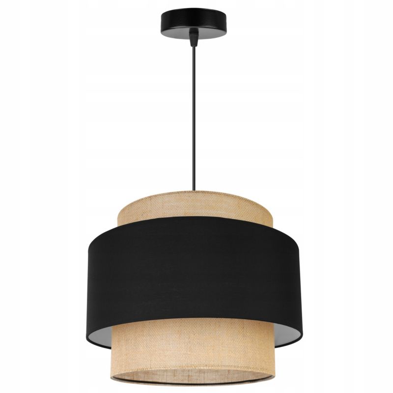 Lampa sufitowa wisząca Light Home LH Boho 1x E27 60W klosz 35cm czarny 1szt.