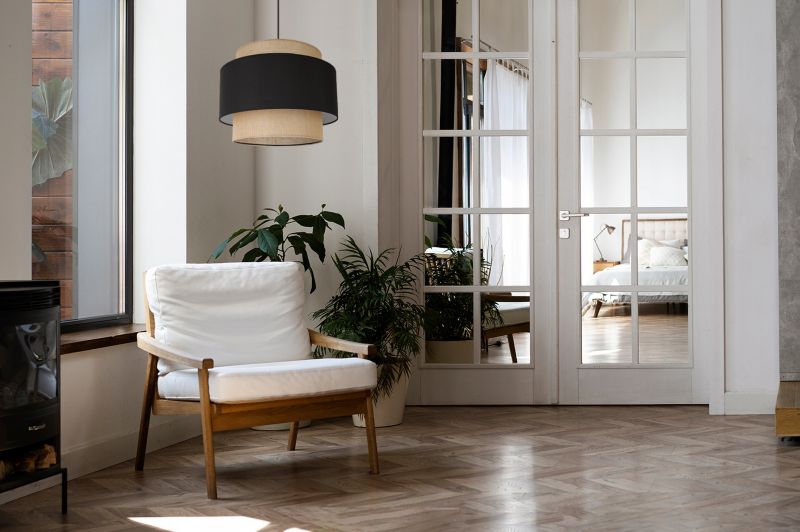 Lampa sufitowa wisząca Light Home LH Boho 1x E27 60W klosz 35cm czarny 1szt.