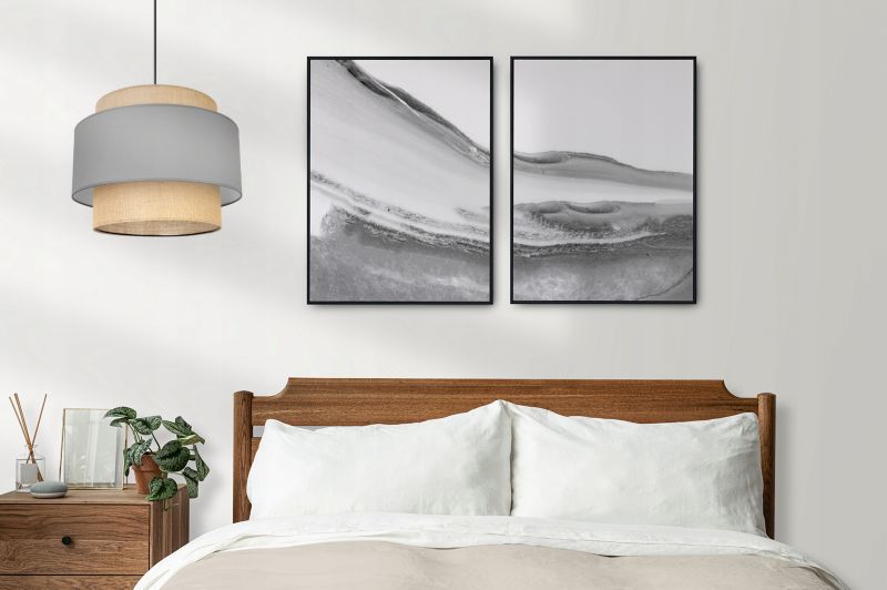 Lampa sufitowa wisząca Light Home LH Boho 1x E27 60W klosz 35cm szary 1szt.