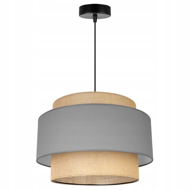 Lampa sufitowa wisząca Light Home LH Boho 1x E27 60W klosz 40cm szary 1szt.