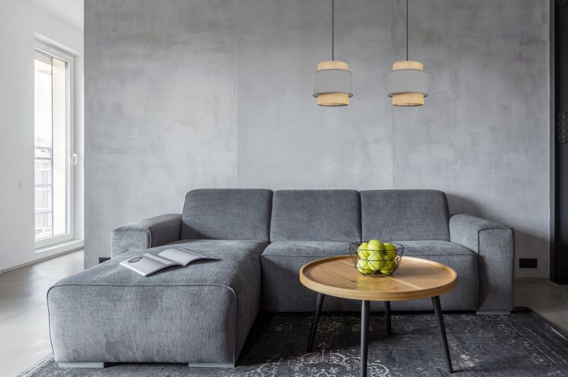 Lampa sufitowa wisząca Light Home LH Boho 2x E27 60W abażur juta czarny/szary 1szt.
