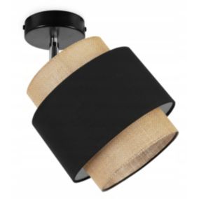 Lampa sufitowa wisząca Light Home LH Boho Juta 1x E27 60W czarny 1szt.