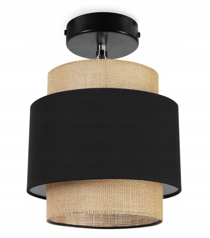 Lampa sufitowa wisząca Light Home LH Boho Juta 1x E27 60W czarny 1szt.
