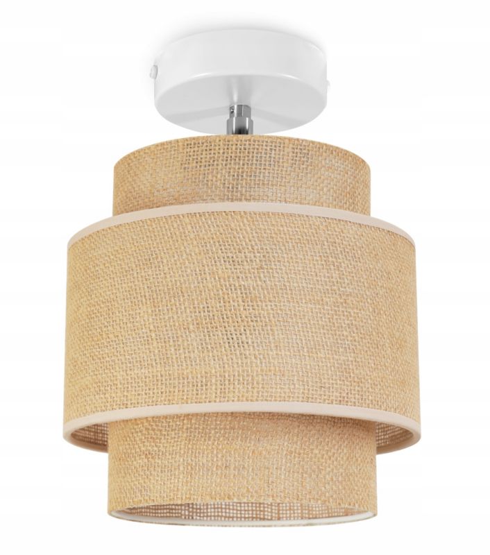 Lampa sufitowa wisząca Light Home LH Boho Juta 1x E27 60W naturalny/biały 1szt.