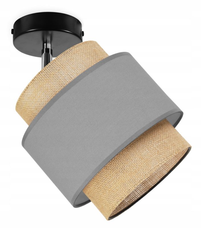 Lampa sufitowa wisząca Light Home LH Boho Juta 1x E27 60W szary 1szt.