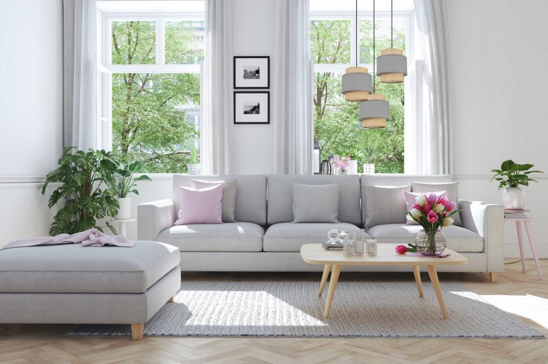 Lampa sufitowa wisząca Light Home LH Boho Juta 3x E27 60W okrągły szary 1szt.