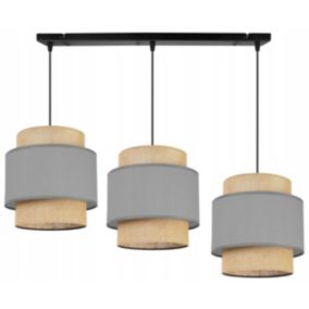 Lampa sufitowa wisząca Light Home LH Boho Juta 3x E27 60W szary 1szt.
