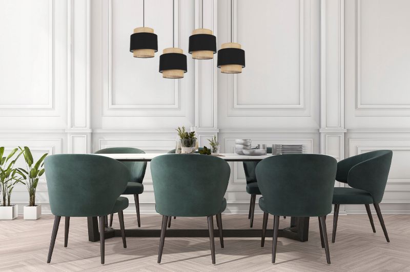 Lampa sufitowa wisząca Light Home LH Boho Juta 4x E27 60W czarny 1szt.