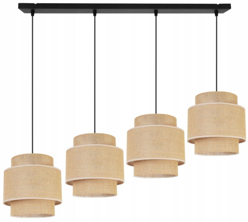 Lampa sufitowa wisząca Light Home LH Boho Juta 4x E27 60W naturalny 1szt.