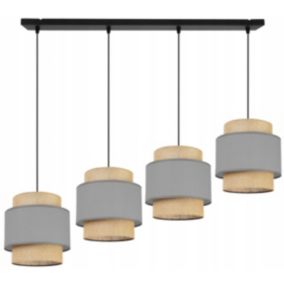 Lampa sufitowa wisząca Light Home LH Boho Juta 4x E27 60W szary 1szt.