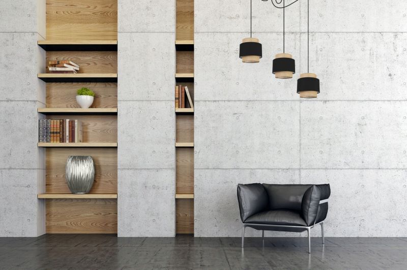Lampa sufitowa wisząca Light Home LH Boho Juta Pająk 3x E27 60W czarny 1szt.