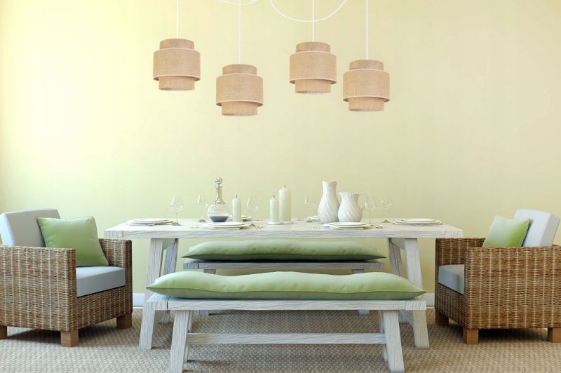 Lampa sufitowa wisząca Light Home LH Boho Juta Pająk 4x E27 60W naturalny/biały 1szt.