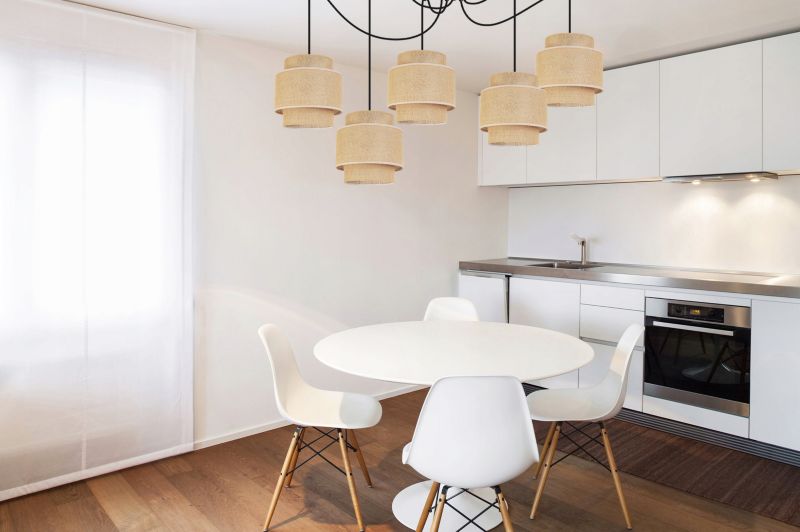 Lampa sufitowa wisząca Light Home LH Boho Juta Pająk 5x E27 60W naturalny/czarny 1szt.