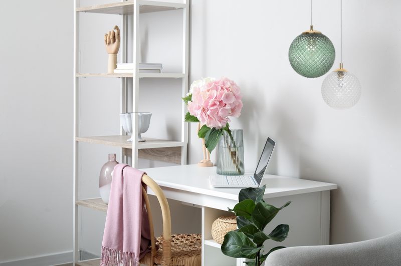 Lampa sufitowa wisząca Light Home LH Cannes 1x E27 60W klosz 20cm zielony 1szt.