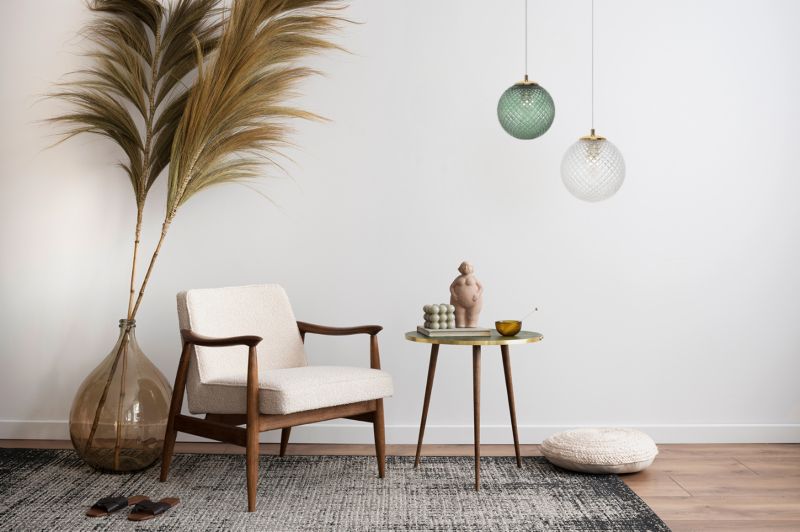 Lampa sufitowa wisząca Light Home LH Cannes 1x E27 60W klosz 20cm zielony 1szt.