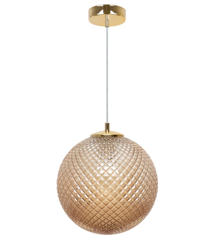 Lampa sufitowa wisząca Light Home LH Cannes 1x E27 60W klosz 25cm miodowy 1szt.